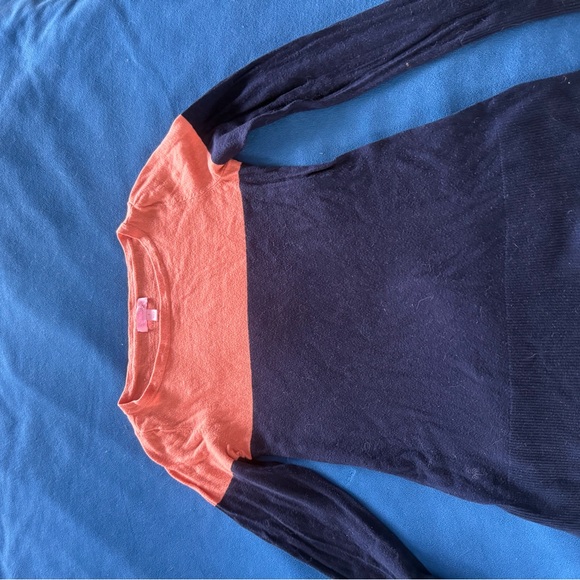 Lilly Pulitzer Women's Sweater - Coral and Navy - Picture 3 of 3